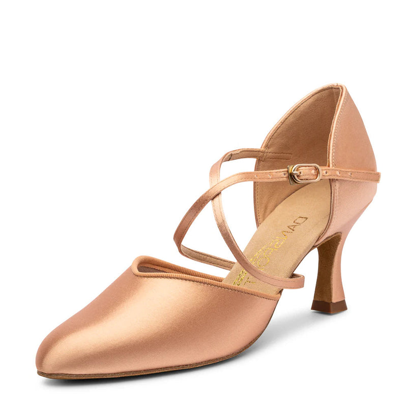 Dansport S4018 Peach Satin- 2" or 2.5" heel