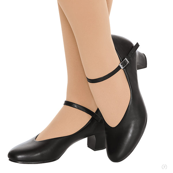 A2213a- Eurotard Adult Pivot 1.5" heel Character Shoe- Black Leather