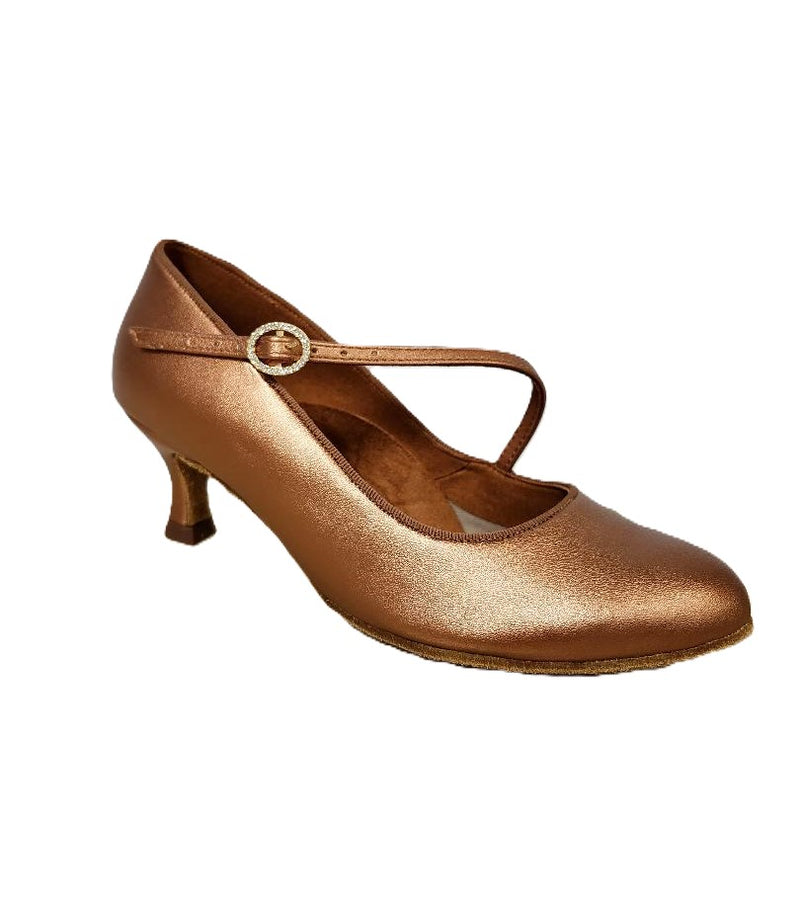 International ICS Roundtoe-Single strap, 2" Flare- NEW Tan Shimmer