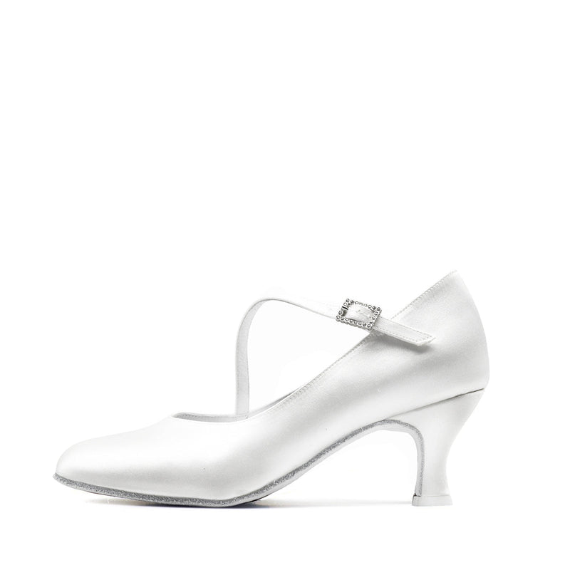Paoul 1073 White Satin 6 or 7 cm heel