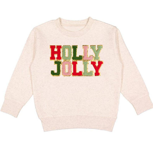Holly Jolly Patch Christmas Sweatshirt- Clearance