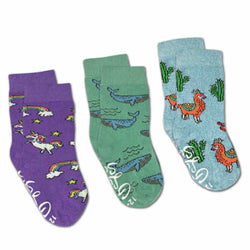 Llamas, Unicorns And Whales Kids Socks / 3-Pack