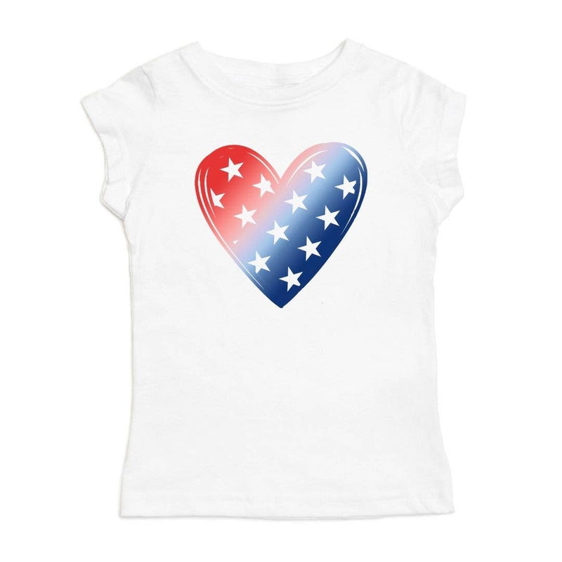 Patriotic Heart Short Sleeve Shirt- CLEARANCE