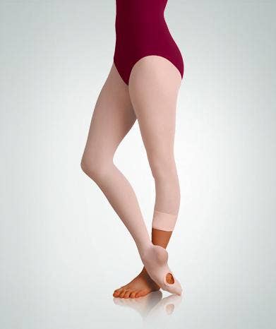 Body Wrappers TotalSTRETCH Seamless Convertible Tights- Theatrical Pink- Child