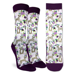 Women's Floral Pit Bull Socks