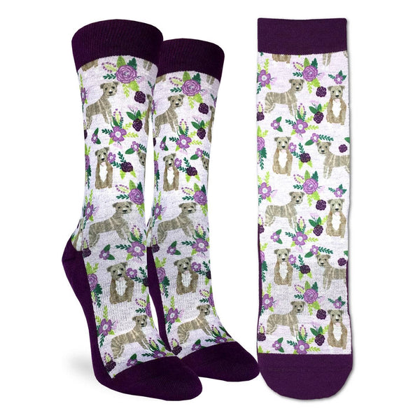 Women's Floral Pit Bull Socks- Clearance