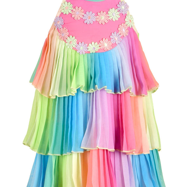 3-Tier Rainbow, Pleated Dress- CLEARANCE – The Dancer In You