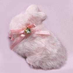 Furry Bunny Hair Clips- Pink or White- Clearance